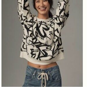 Maeve - Heart Printed Sweatshirt